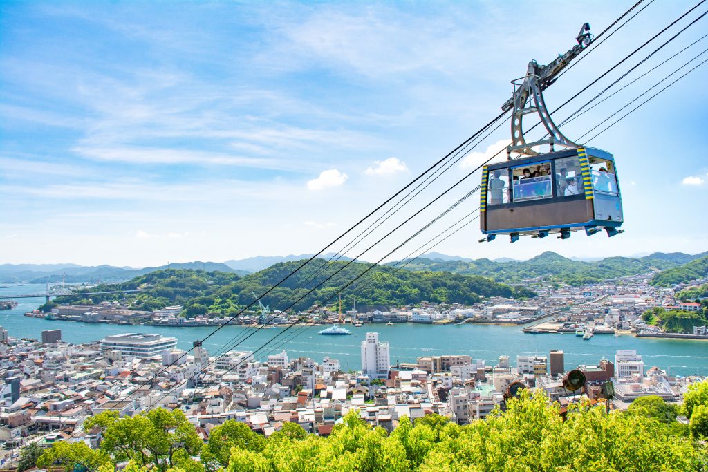 尾道　No4745_千光寺から見るロープウェイ